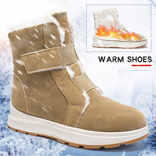 Women's Platform Snow Boots Hook & Loop Winter Comfort Shoes