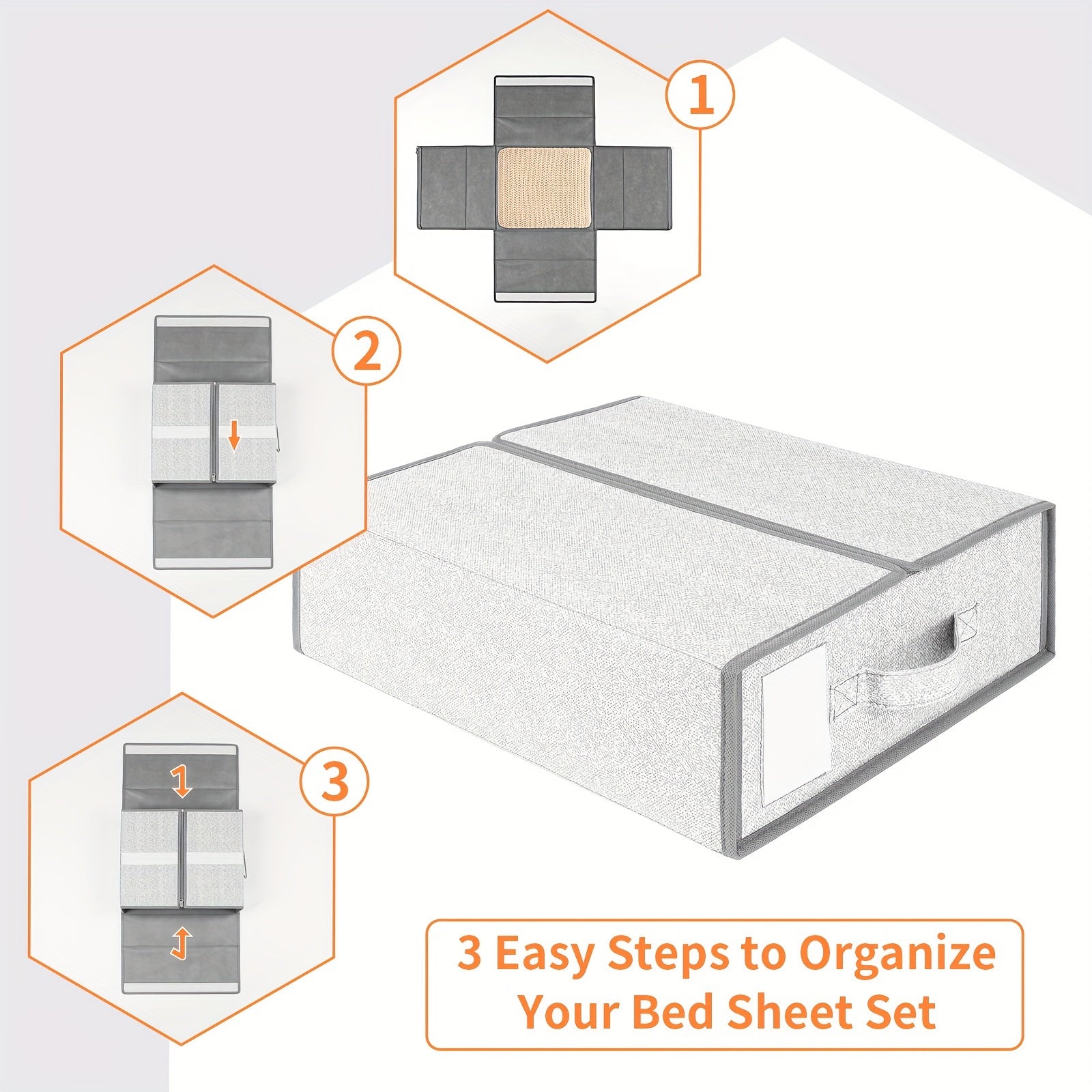 2pcs Square Bed Sheet Storage Bag for Bed Sheets & Covers