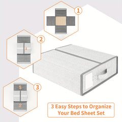 2pcs Square Bed Sheet Storage Bag for Bed Sheets & Covers