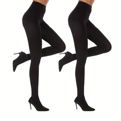 2 Pack Slim High Waist Opaque Tights Women's Stockings