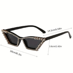 Rhinestone Cat Eye Sunglasses for Women UV400