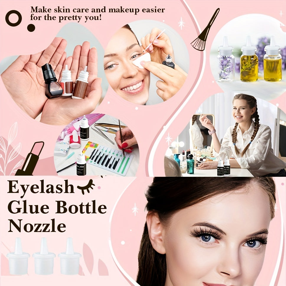 10pcs Lash Glue Bottle Replacement Nozzle Caps for Eyelash Extension Tool