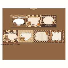 4pcs Tape Roll Writing Handbook Note Pads Random Style