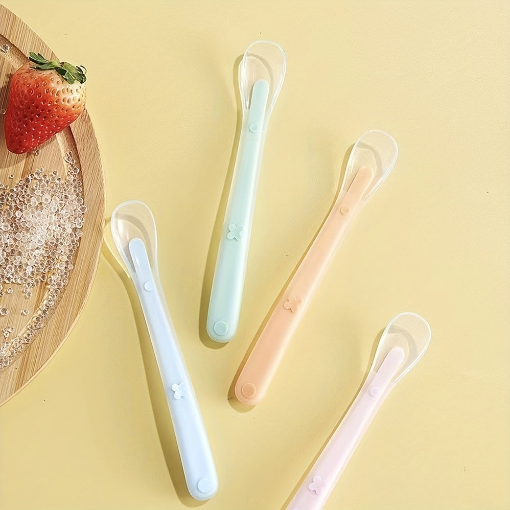 Matte Soft Touch Liquid Silicone Baby Spoon BPA-Free