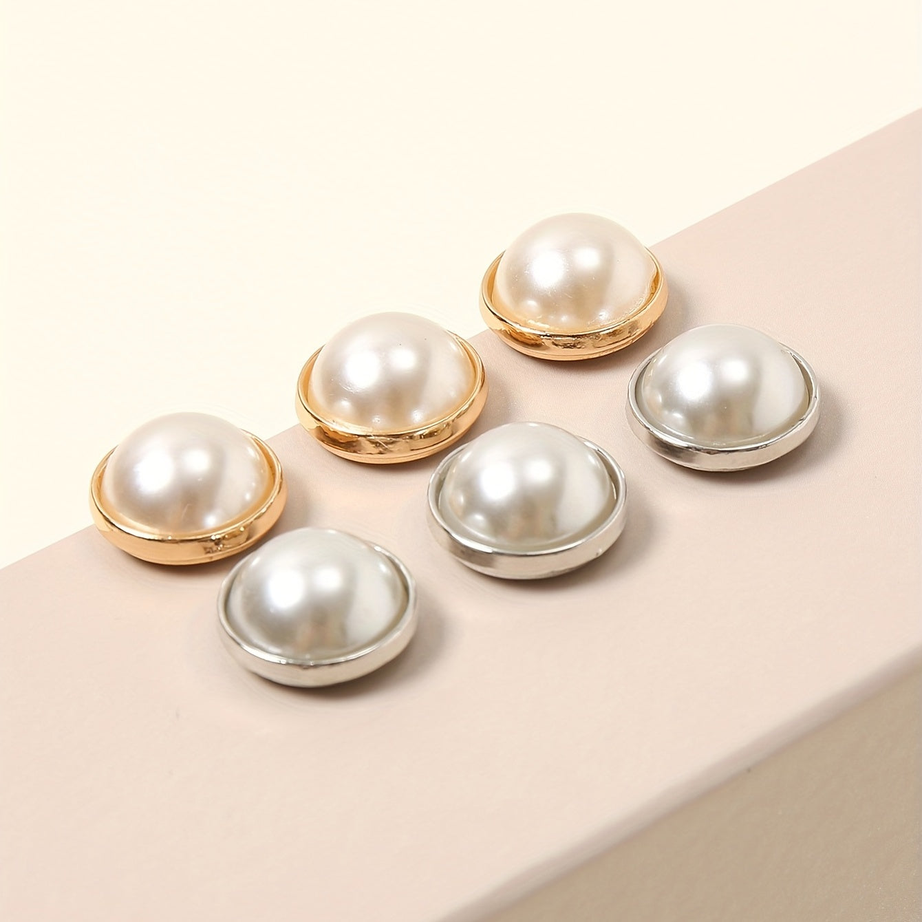 6pcs Faux Pearl Magnet Buckle Scarf Clips Casual Shawl Clips Hijab Pin