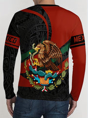 Mexico Eagle Print Men's Sweatshirt & Sweatpants Set