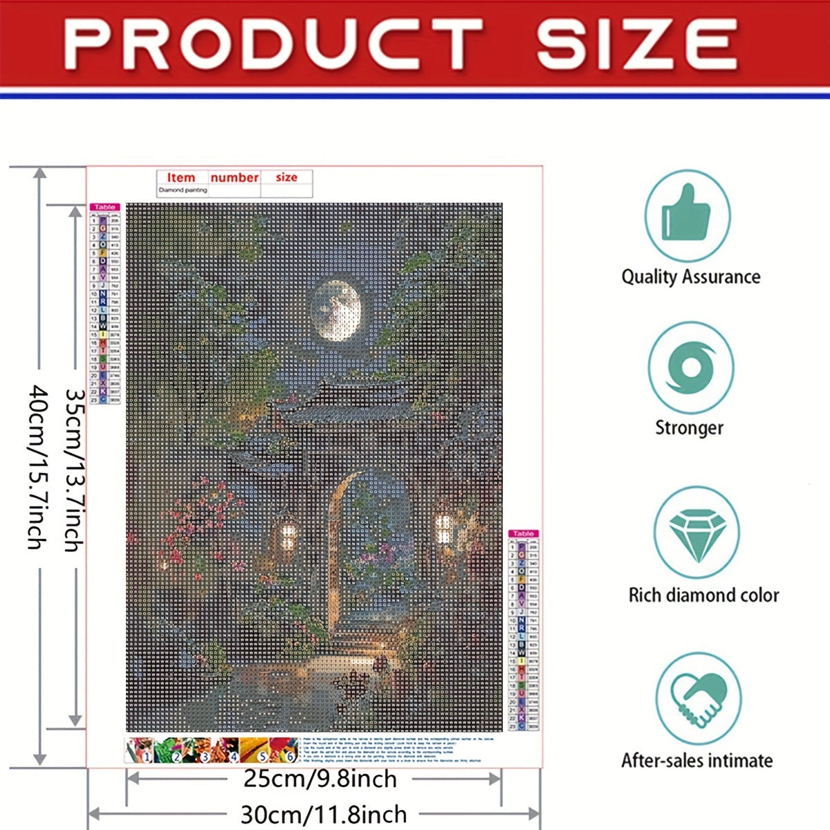 5D DIY House Landscape Rhinestone Embroidery Painting for Home Decoration