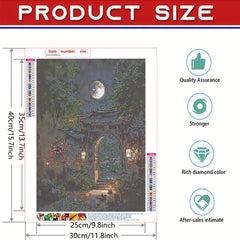 5D DIY House Landscape Rhinestone Embroidery Painting for Home Decoration
