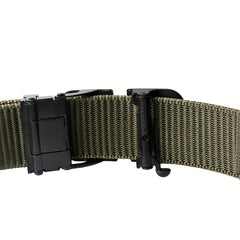 Metal Buckle Belt Unisex Nylon Canvas Casual Tactical Jeans Pants Belt