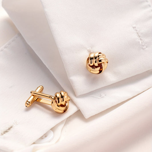 Fried Dough Twists Cufflinks Sleeve Nails Hollow Out Fashionable Men's Cufflinks