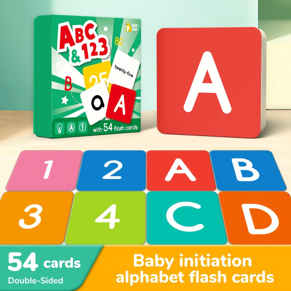Alphabet Number Learning Cards Educational Flashcards for Kids Interactive Game