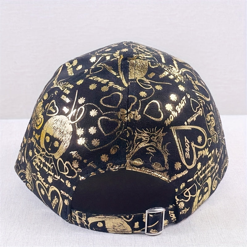 Hot Stamp Graffiti Baseball Cap Solid Sun Hat Hip Hop Dad Hats For Women