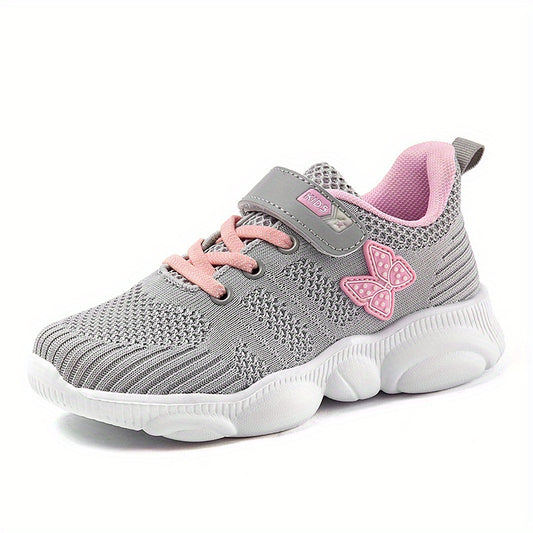 Girls Butterfly Mesh Platform Shoes