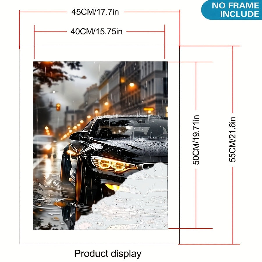DIY Paint by Numbers Stylish Car for Beginners - Ideal Gift Choice