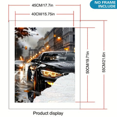 DIY Paint by Numbers Stylish Car for Beginners - Ideal Gift Choice
