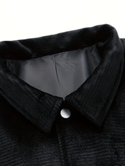 Men's Casual Lapel Button Up Jacket Coat For Spring Fall