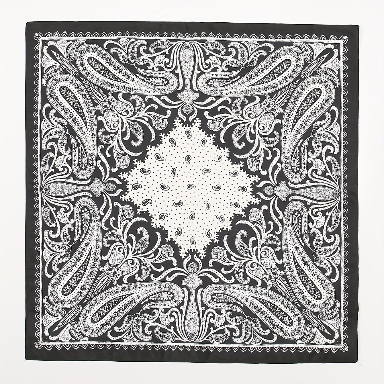 Paisley Print Bandana Silk Square Scarf Neckerchief Head Wrap