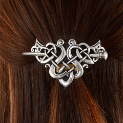 Viking Celtic Crown HairPins Clip Hair Accessories Barrettes Silvery