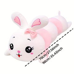 Pink Cartoon Rabbit Plush Pillow Soft Toy with Heart Ears