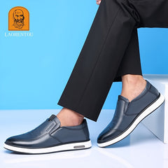 LAORENTOU Men's Leather Slip On Casual Dress Shoes