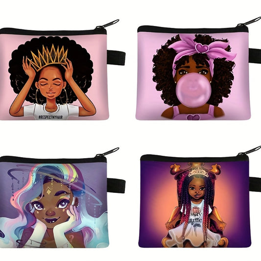 Cartoon Girl Pattern Kids Coin Purse