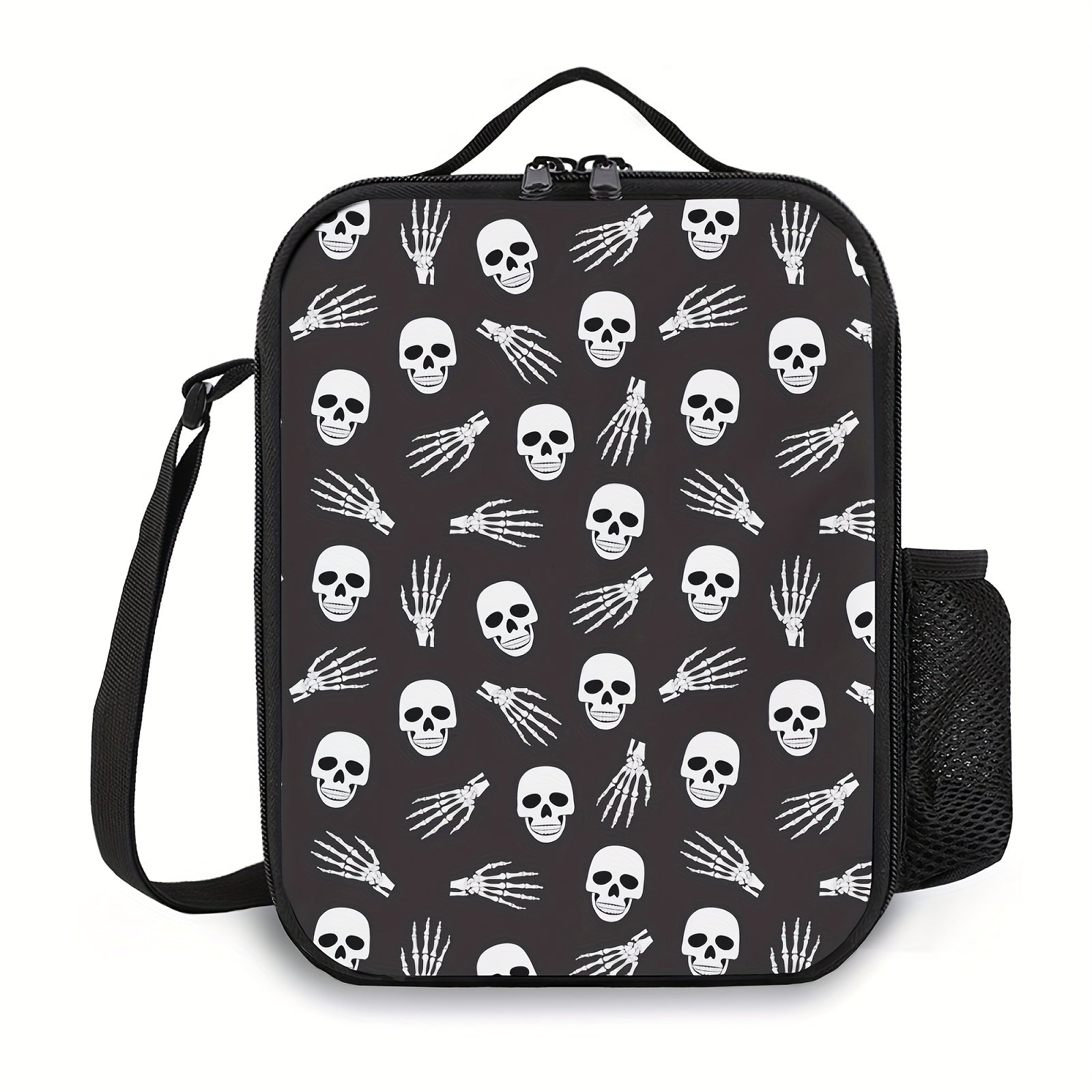 Funny Skeleton Insulated Lunch Bag Ice Pack Waterproof Picnic Bag