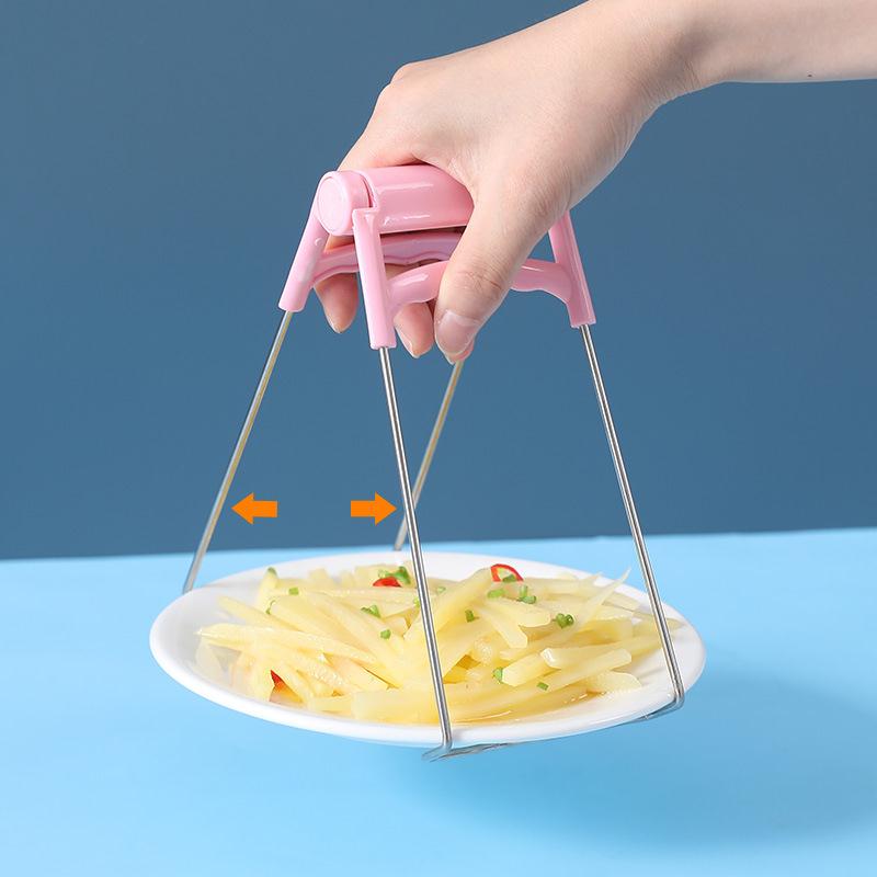 Stainless Steel Gripper Clip Foldable Anti-scalding Tray Lifter