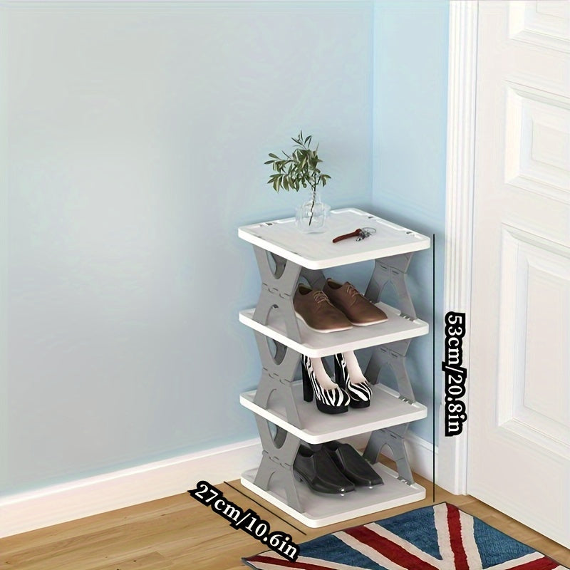 Narrow Stackable Shoe Rack for Bedroom Hallway Bathroom