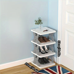 Narrow Stackable Shoe Rack for Bedroom Hallway Bathroom