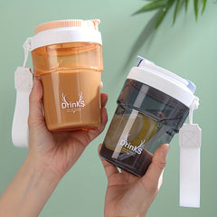 Reusable Coffee Cup with Straw - Hot or Cold Water Cup