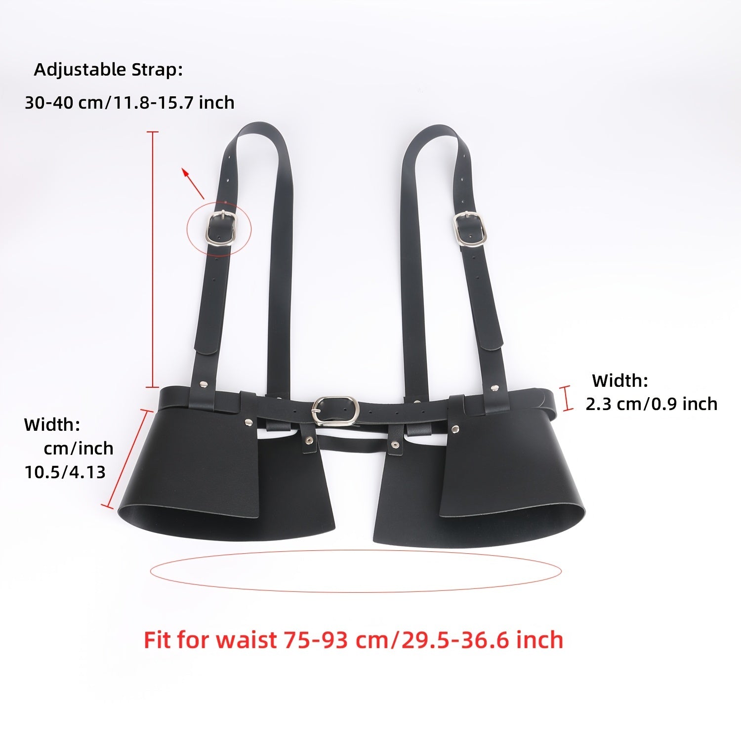 PU Leather Harness Belt Adjustable Waistband For Women