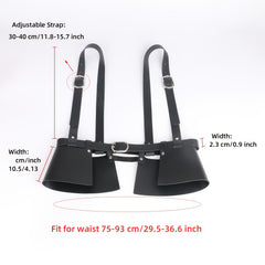 PU Leather Harness Belt Adjustable Waistband For Women