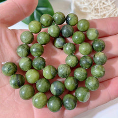 Natural Southern Jade 6 8 10mm Loose Bead Bracelet Necklace