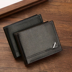 Men's Large Capacity Business Casual Wallet with Short Money Clip