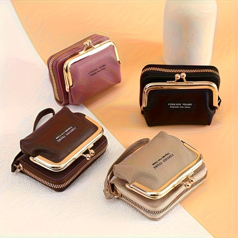 Personalized Grefay Women's Leather Wallet with Detachable Strap & Coin Purse