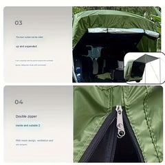 Car Rear Camping Tent UV Protection Rainproof Canopy
