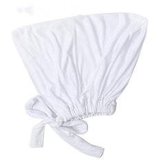 Adjustable Inner Under Hijab Cap With Ties Back Under Scarf Solid Bonnet Caps