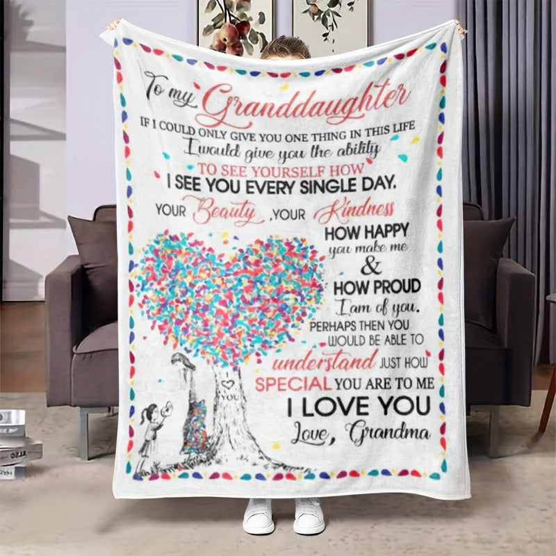 Warm Comfortable Throw Blanket Gift for Granddaughter