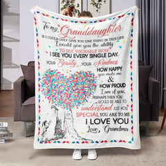Warm Comfortable Throw Blanket Gift for Granddaughter