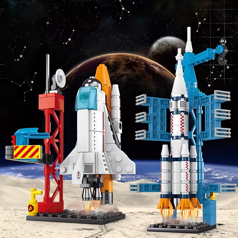 STEM Rocket & Shuttle Engineering Blocks Kit for Kids 6+