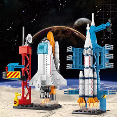 STEM Rocket & Shuttle Engineering Blocks Kit for Kids 6+