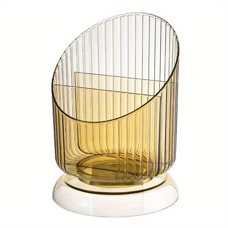 3 Compartment Makeup Brush Holder for Desk Vanity Bathroom