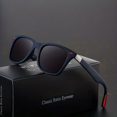 Classic Square Frame Polarized Sunglasses Men Women Vintage Driving Sunglasses