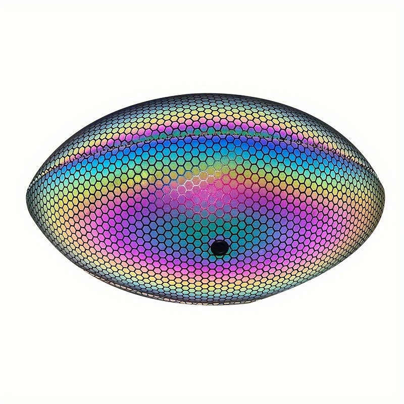 Colorful Honeycomb Pattern Reflective American Football