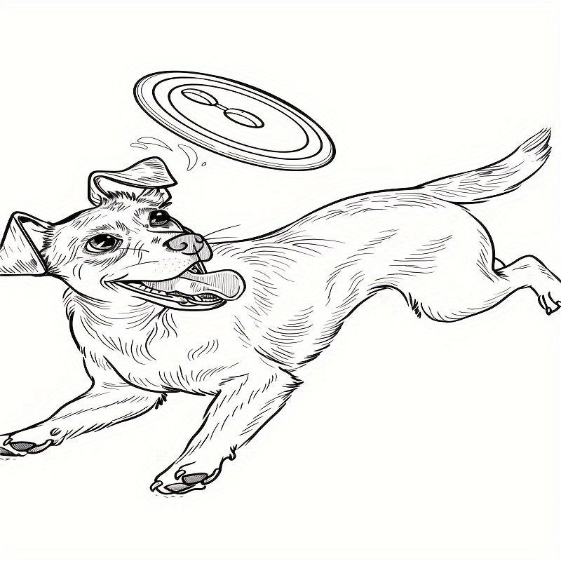 Dogs Coloring Book for Adults & Teens, Relaxation, 22 Pages
