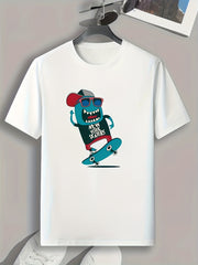 Skateboarding Print Men's Graphic T-shirt for Summer