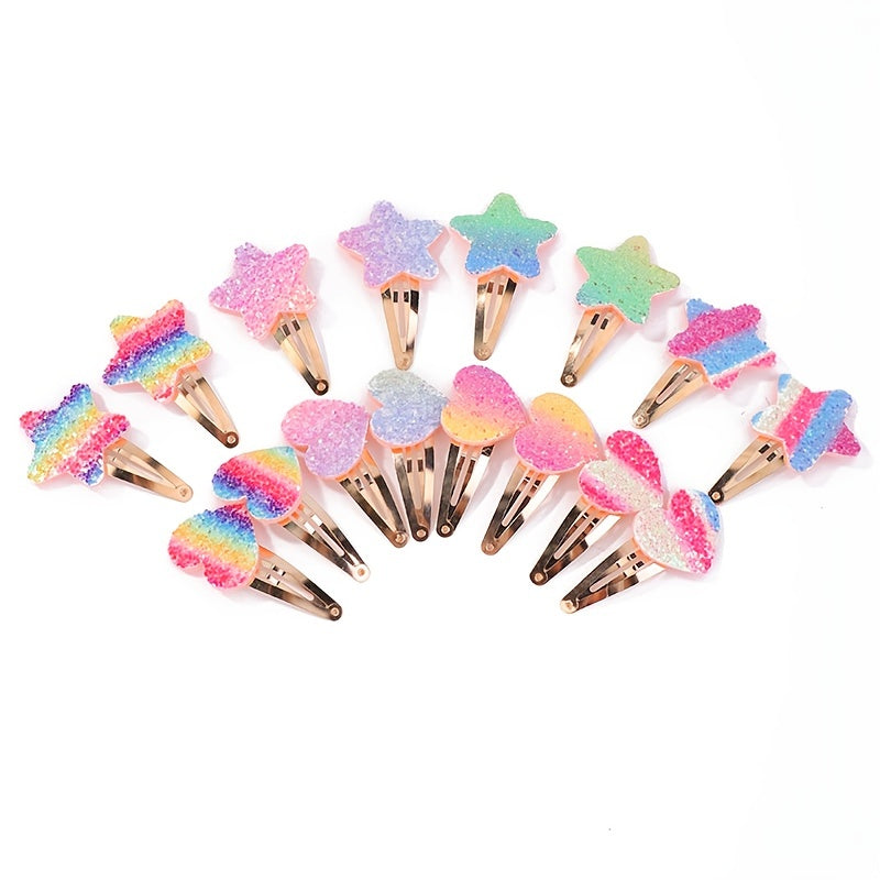Sequin Hair Clip Ponytail Clips Set for Baby Girls