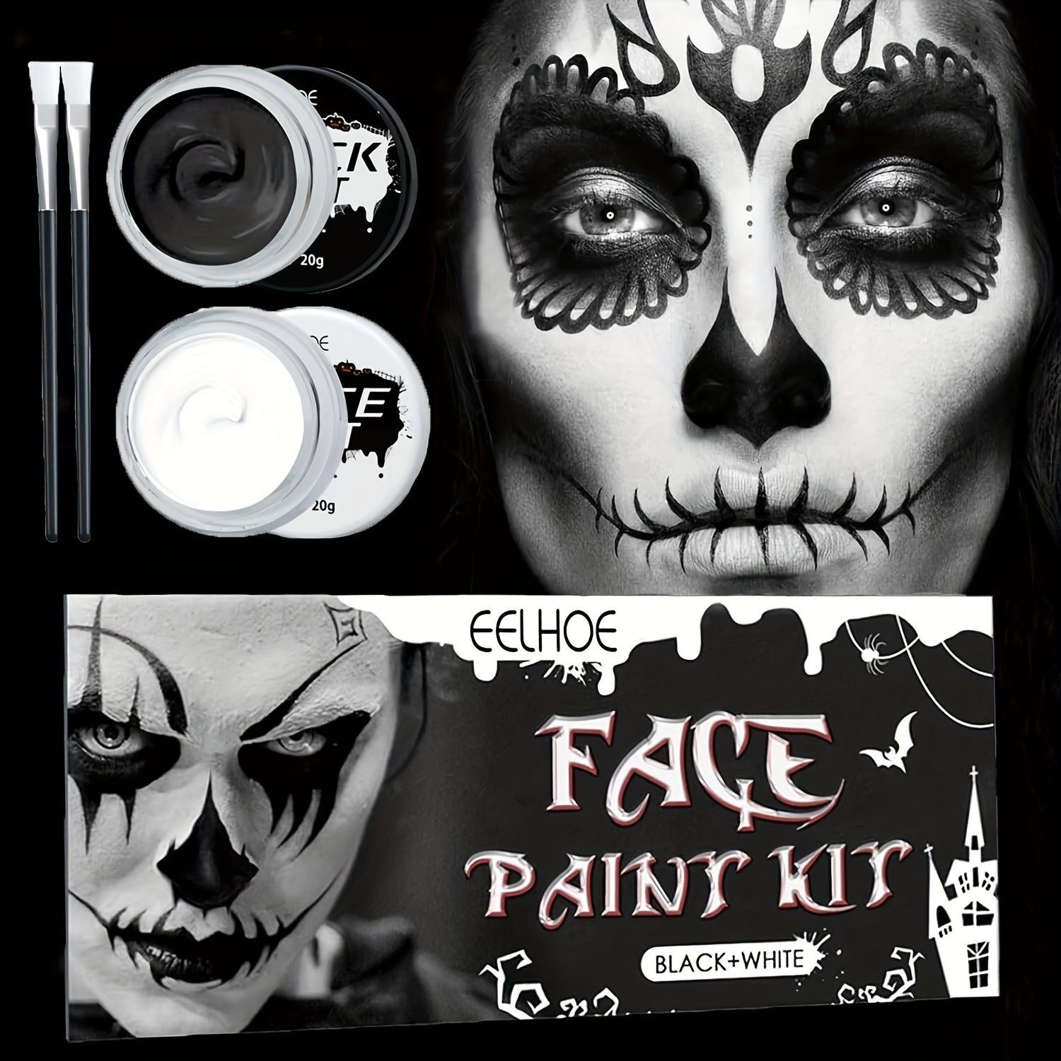 Halloween Makeup Face Body Paint Kit