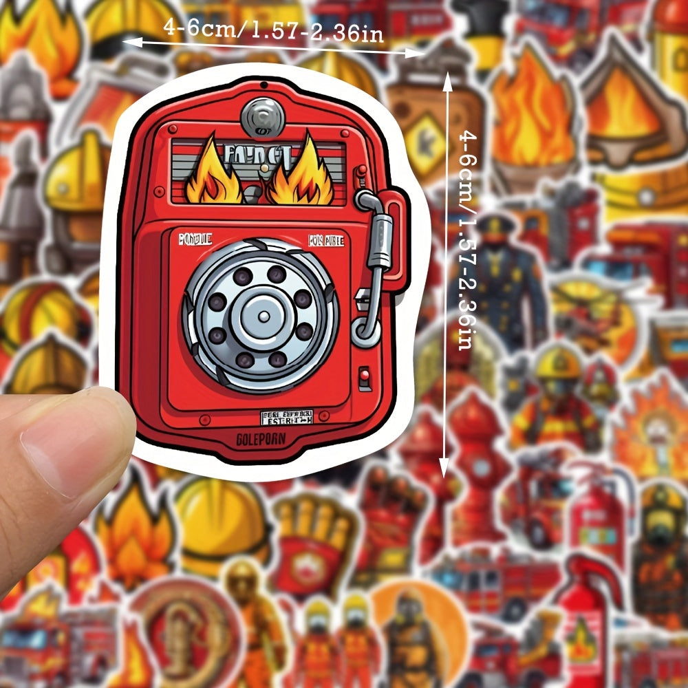 61pcs Firefighter Hero Stickers Fire Prevention Week Fire Safety Themed