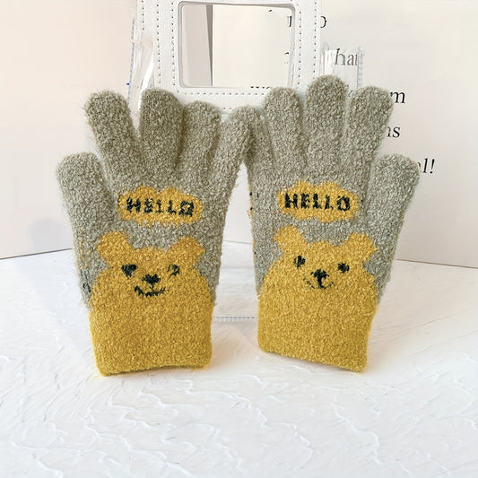 Kids' Cartoon Winter Gloves Coldproof Warm Keeping